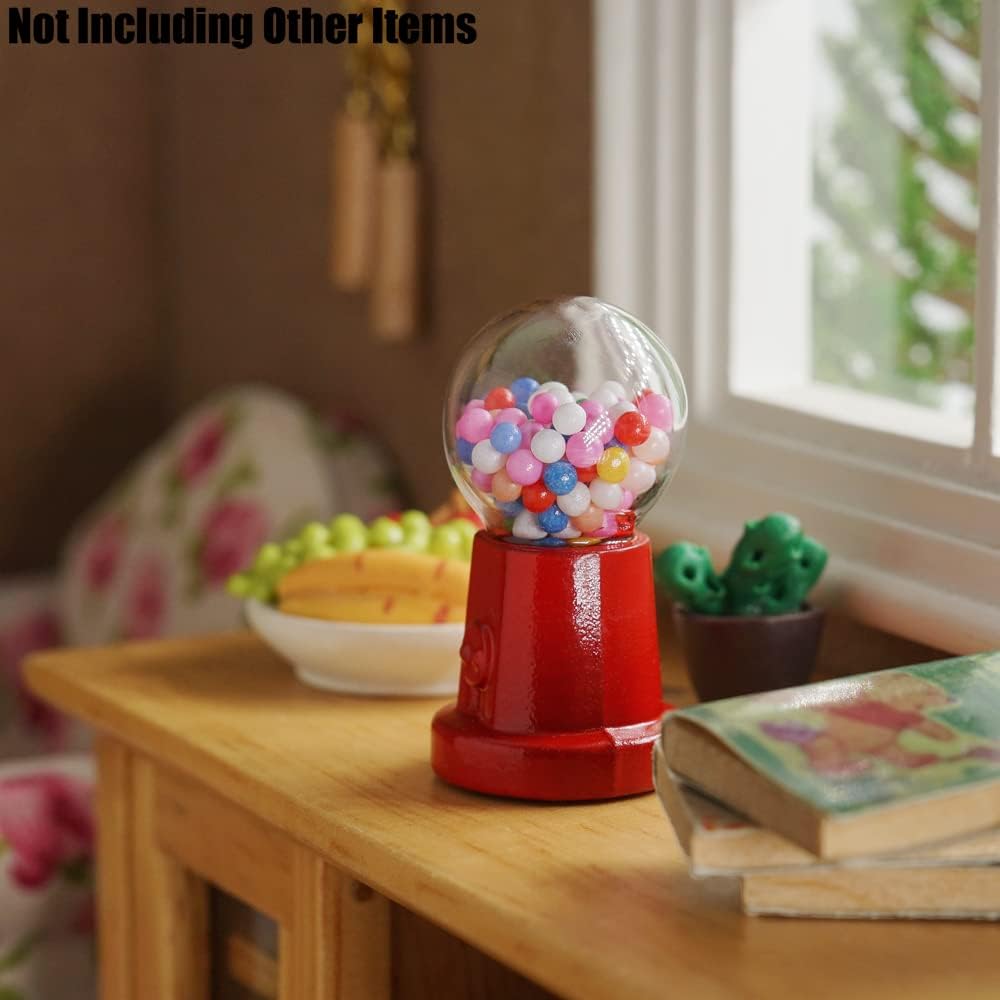 Odoria 112 Miniature Gumball Machine Accesorios de decoración de casa de muñecas