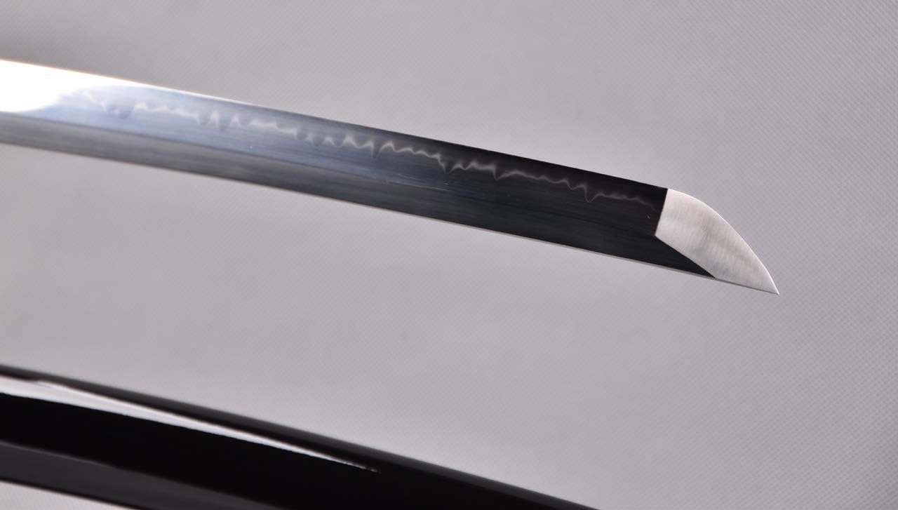 Kill Bill Katana Clay Templado T1095 Acero de Alto Carbono Samurai Japonés Espada Hoja Grabado Grabado Patrón León Maquinilla de afeitar Sharp