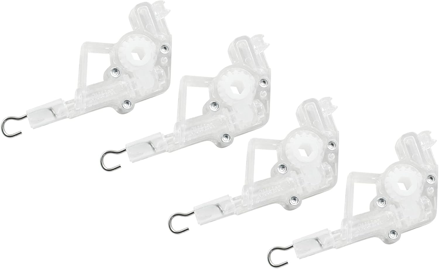 HARSKIYER 4 piezas de inclinador de varita, mecanismo de control de repuesto para persianas horizontales en forma de D con conexión de gancho,