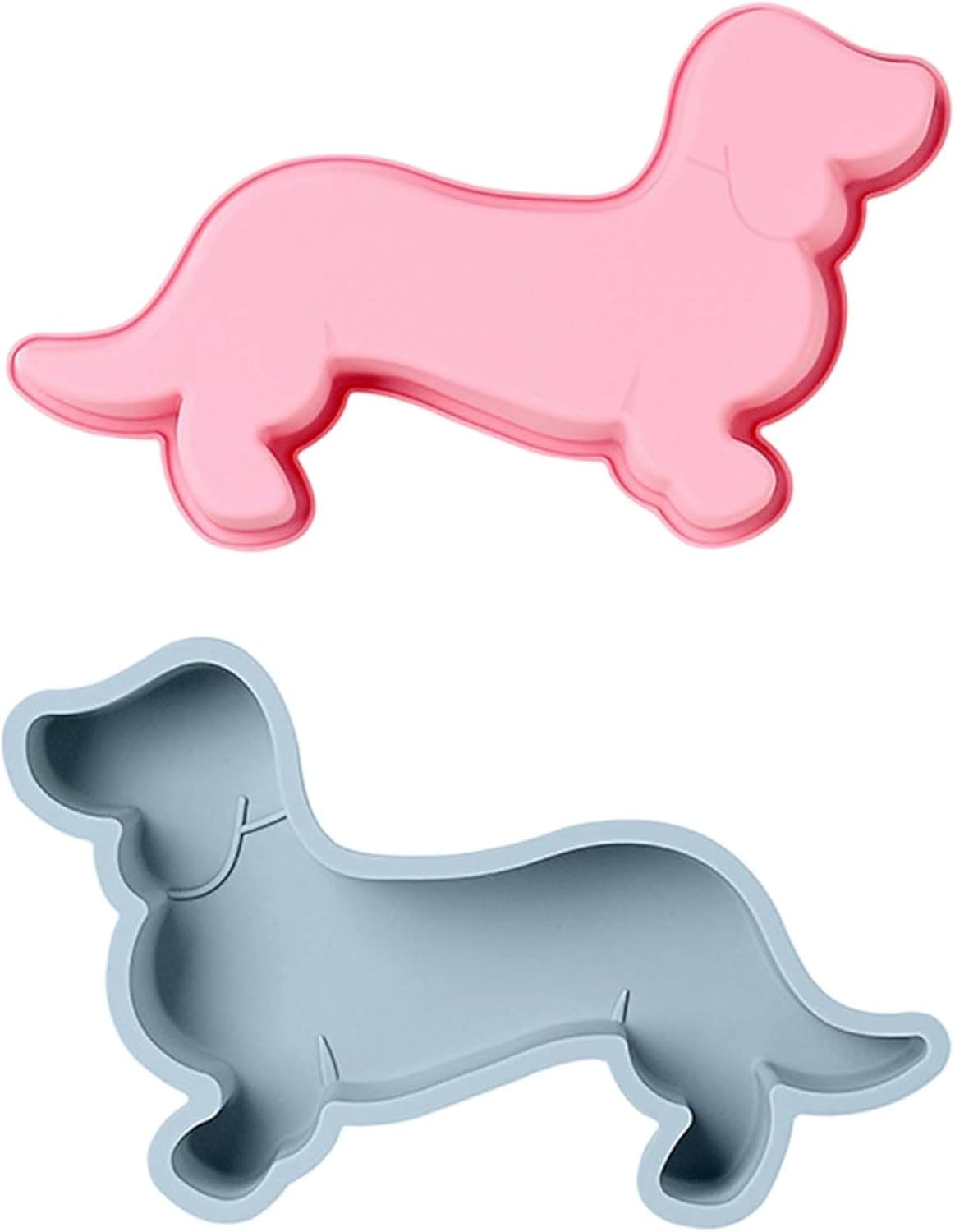 Molde de silicona 3D para hornear, lindo molde para pastel de perro salchicha para cachorros, molde de silicona con forma de animal, molde de