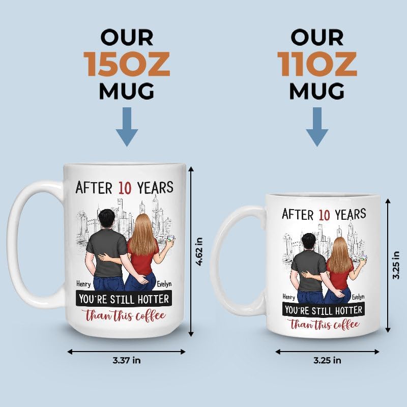 Pawfect House After Years You’re Still Hotter Than This Coffee, divertidas tazas de café, aniversario, Navidad, regalos de cumpleaños para marido,