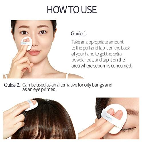 ETUDE Polvo de remojo Sebum 0.18 oz (23AD)  Polvo de maquillaje para rostro graso con control de sebo, efecto suave en la piel y acabado mate