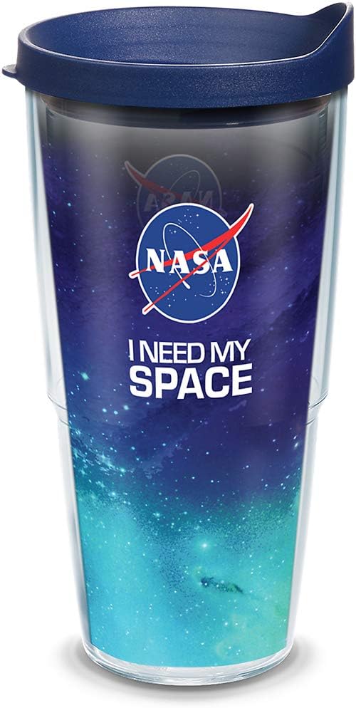 Tervis Vaso aislado de doble pared NASA I Need My Space hecho en Estados Unidos mantiene las bebidas frías y calientes, 24 onzas, clásico