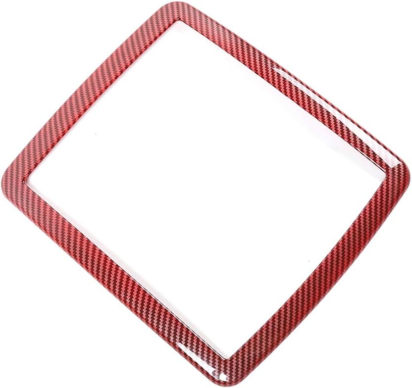 GZXinWei Marco de luz de lectura para Dodge Challenger 2010-2023, decoración de cubierta adhesiva de fibra de carbono roja interior