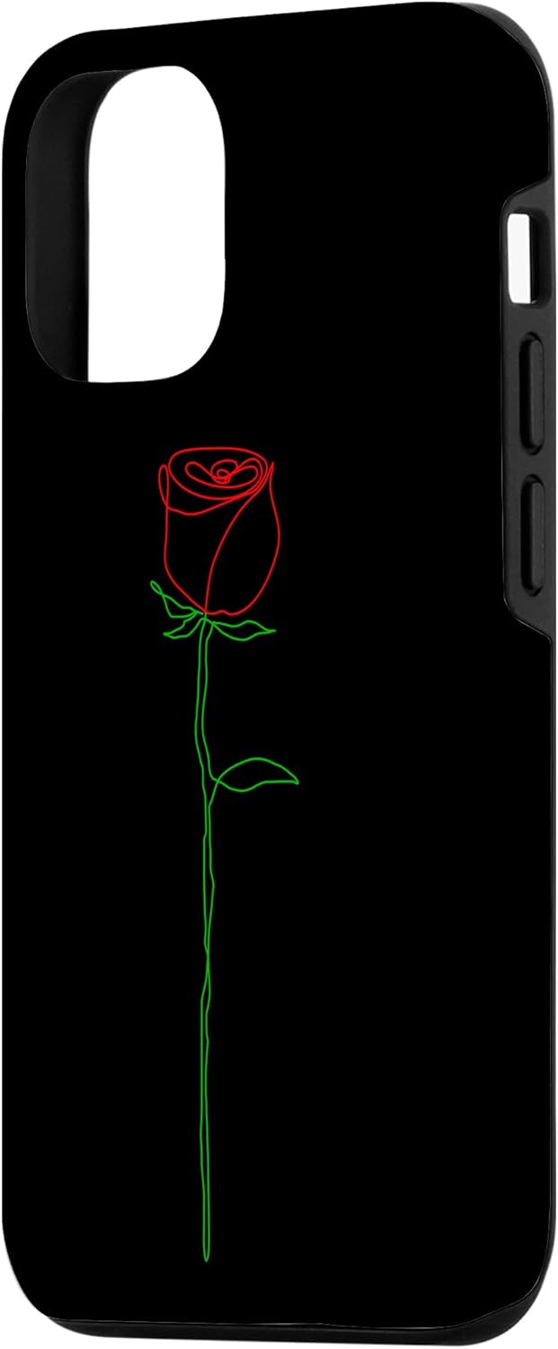 Funda para iPhone 1212 Pro Simple con diseño de líneas rojas y verdes