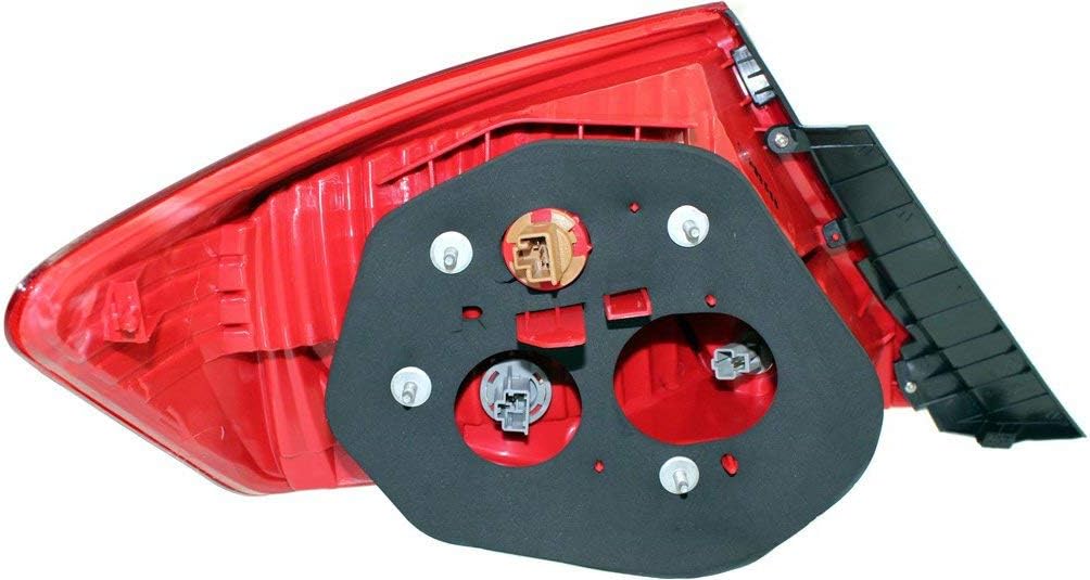 Evan-Fischer – Conjunto de 2 luces traseras compatibles con Honda Civic Coupé 2012-2013 para el lado del pasajero y del conductor