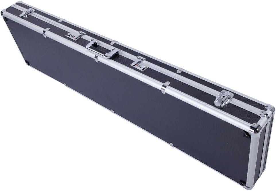 Funda rígida protectora de aluminio para rifle de 53 pulgadas con espuma, resistente al agua y a prueba de aplastamiento, funda rígida para rifle