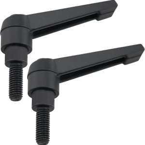 Palanca de sujeción M8 Rosca Botón de trinquete Palanca de trinquete Mango de bloqueo ajustable con perno roscado macho Negro Palanca de sujeción M8 Rosca Botón de trinquete Palanca de trinquete Mango de bloqueo ajustable con perno roscado macho Negro