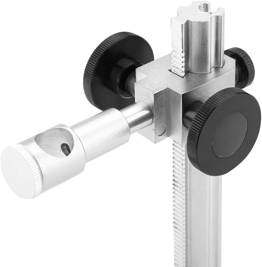 Soporte de microscopio de aleación de aluminio, enfoque manual ajustable, soporte de microscopio USB digital, portátil, universal, profesional,
