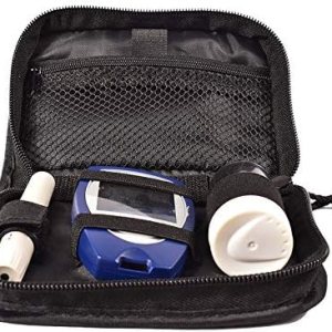 Hooshion Kit de estuche organizador para diabéticos, kit de prueba de diabetes, bolsa de almacenamiento para medidor de glucosa en sangre, estuche Hooshion Kit de estuche organizador para diabéticos, kit de prueba de diabetes, bolsa de almacenamiento para medidor de glucosa en sangre, estuche