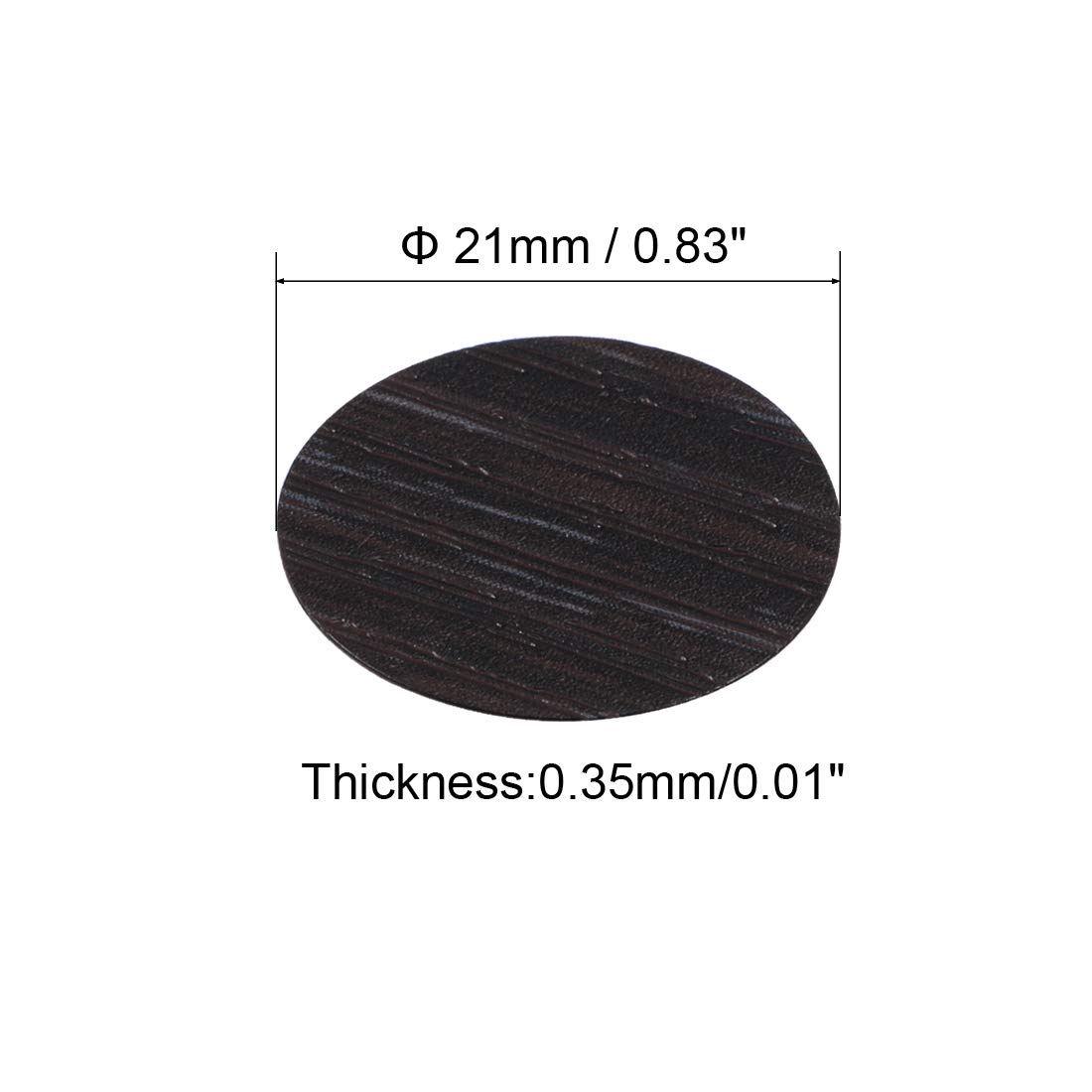 uxcell PC-107 – Calcomanías autoadhesivas de plástico texturizado para muebles de madera, gabinete, estantería, placa de 0.827 in de diámetro, 108