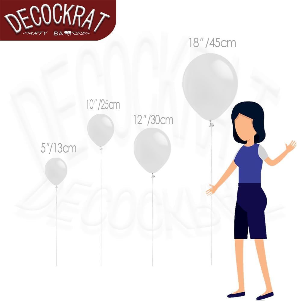 DECOCKRAT 89 globos de colores, globos de látex de diferentes tamaños de 1812105 pulgadas, globos de helio con cinta, juego de globos de fiesta para