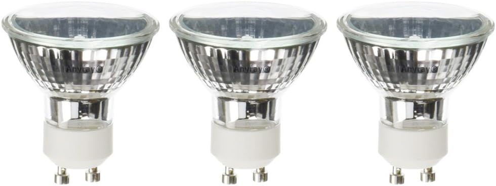 Anyray (3) Bombillas Compatible Bombilla de Repuesto para Calentador de Cera 120V 25W GU10+C GZ10+C