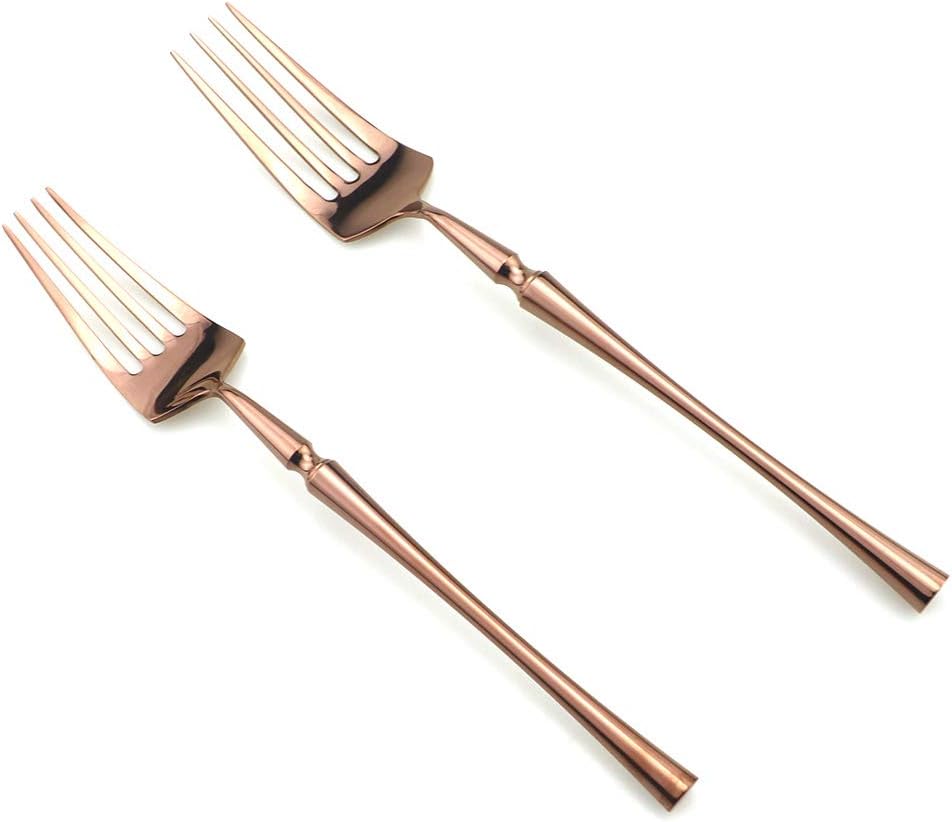 JASHII – Juego de vajilla de lujo de acero inoxidable 1810, juego de 5 piezas, brillante para restaurante, vajilla de cubiertos, 4