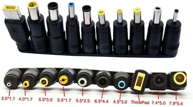Beeiee Kit de adaptador de corriente para portátil DC de 0.217 in x 0.083 in, 10 unidades para computadora portátil fuente de alimentación macho