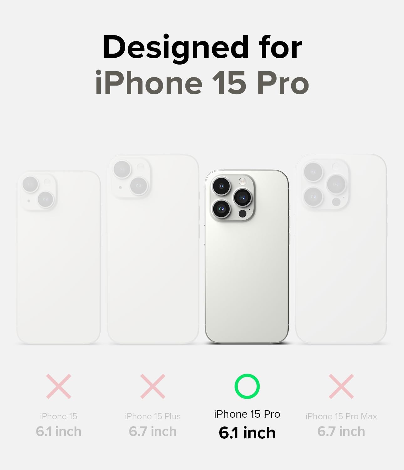 Ringke Funda magnética de silicona compatible con MagSafe diseñada para iPhone 15 Pro, se siente aterciopelada, ligera, delgada, linda, suave, para
