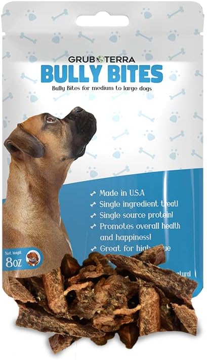 GrubTerra Natural Beef Dog – Golosinas dentales para perros, hechas en Estados Unidos, bocadillos saludables para perros, sin granos, con alto