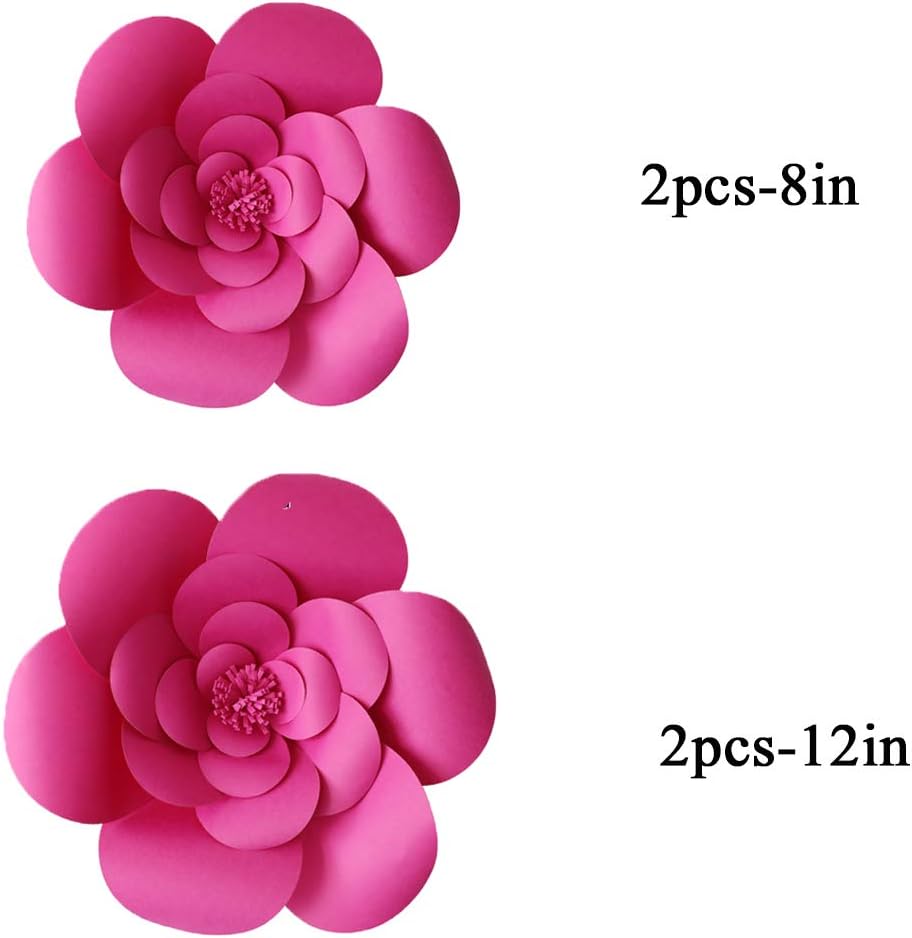 YLY’s love 4 flores de papel 3D gigantes para decoración de fiestas, bricolaje hechos a mano para telón de fondo de boda, despedida de soltera, baby