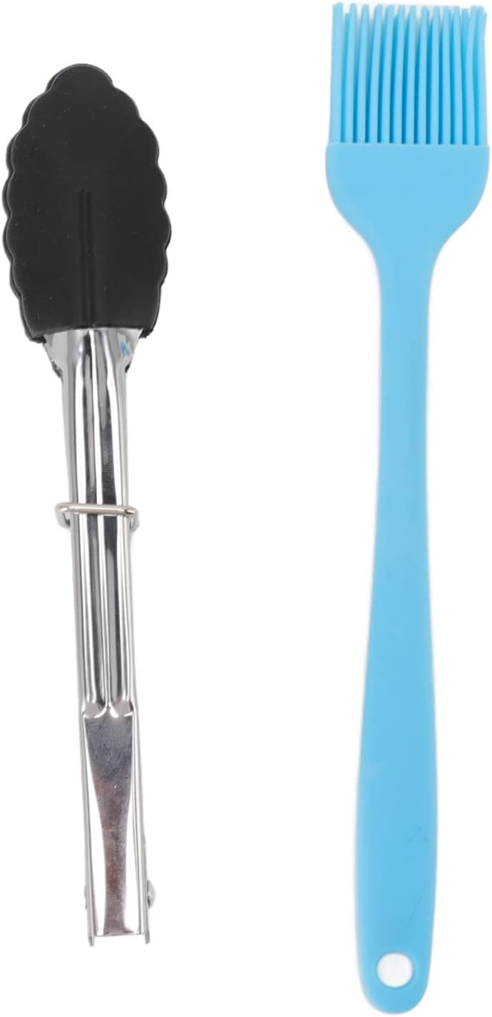 Juego de 2 cestas de silicona para freidora, olla de cocina de aire de silicona, para Ninja DZ201 Foodi 8QT freidora doble con cepillo y clip