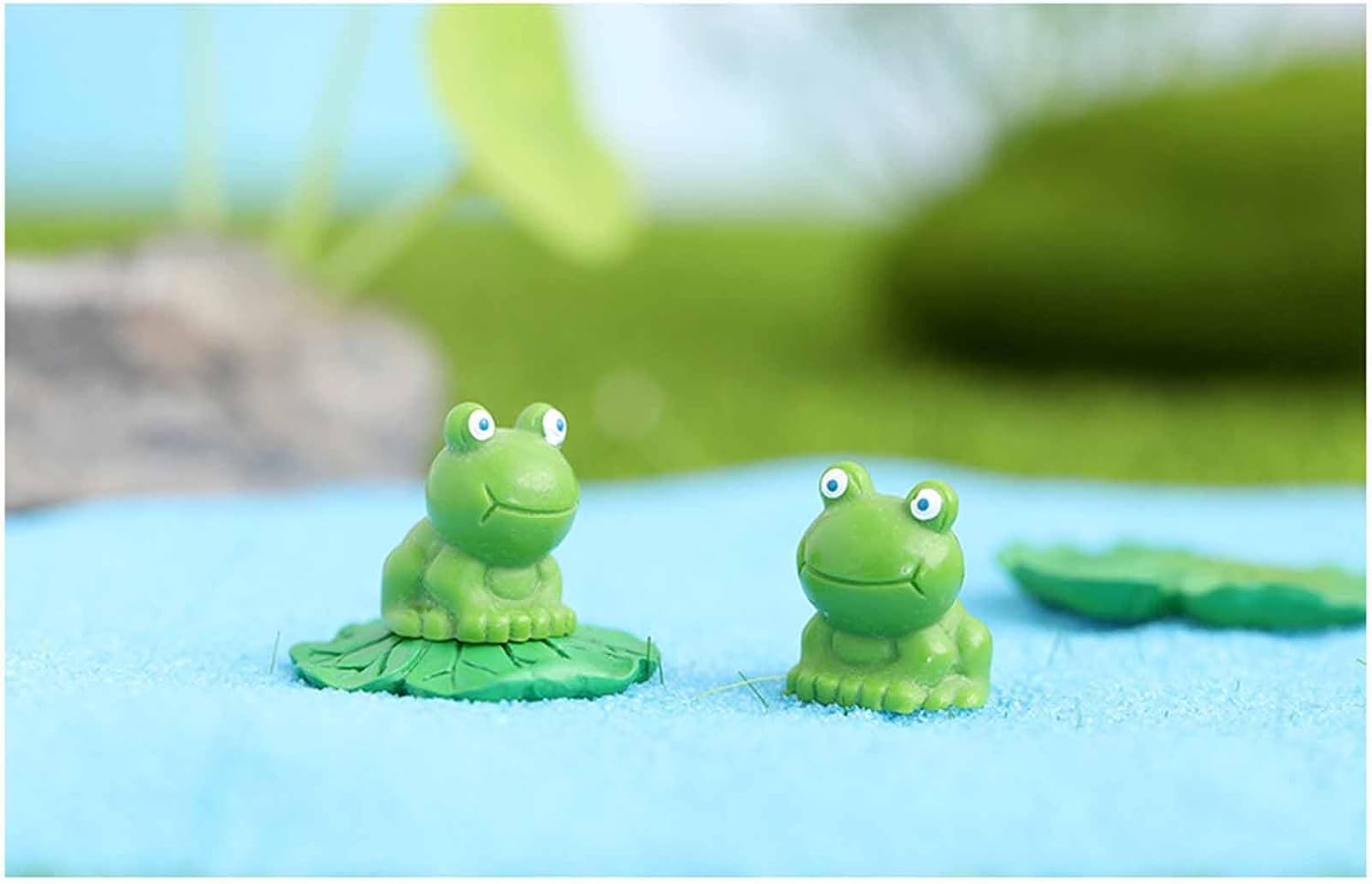 Mini Frogs 100200 unidades, decoración de jardín de ranas pequeñas, figuras de rana verde, decoración en miniatura para el hogar, pequeñas ranas de
