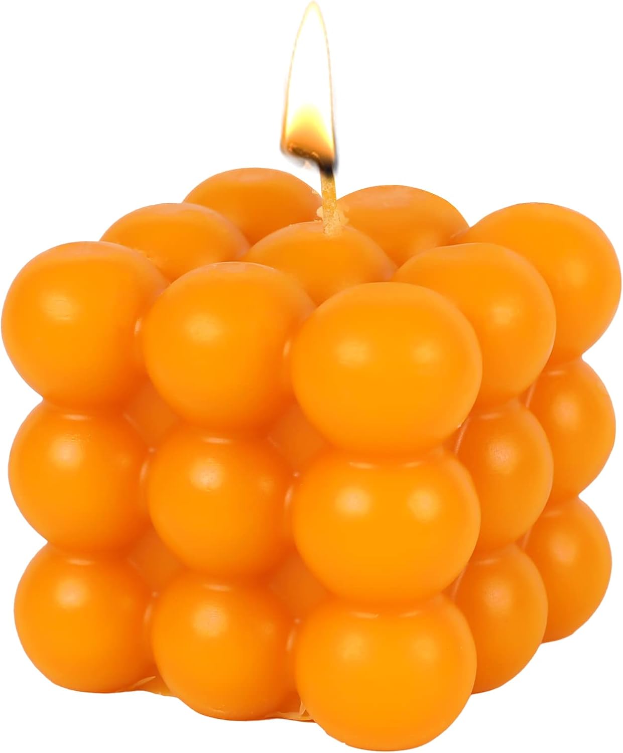 Velas de burbujas  Vela de cera de soja en cubo, vela perfumada de decoración estética, lindas velas amarillas para el hogar, vacaciones, boda y