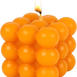 Velas de burbujas  Vela de cera de soja en cubo, vela perfumada de decoración estética, lindas velas amarillas para el hogar, vacaciones, boda y Velas de burbujas  Vela de cera de soja en cubo, vela perfumada de decoración estética, lindas velas amarillas para el hogar, vacaciones, boda y