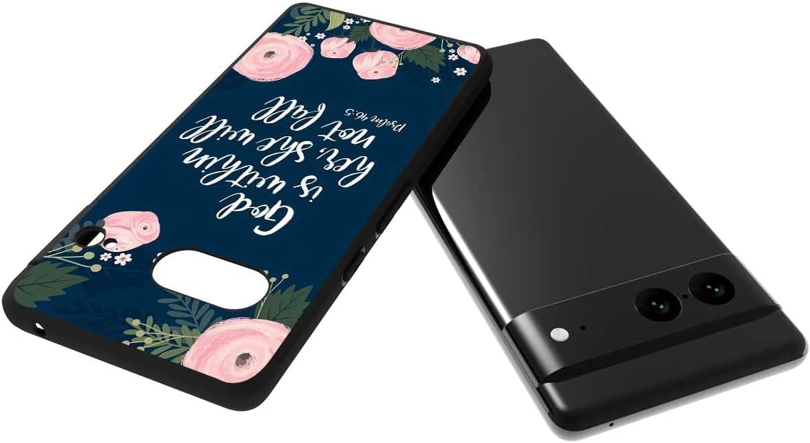 Compatible con Google Pixel 7 – Funda con citas inspiradoras, con versículos bíblicos cristianos alentadores de la Biblia para Google para niñas y