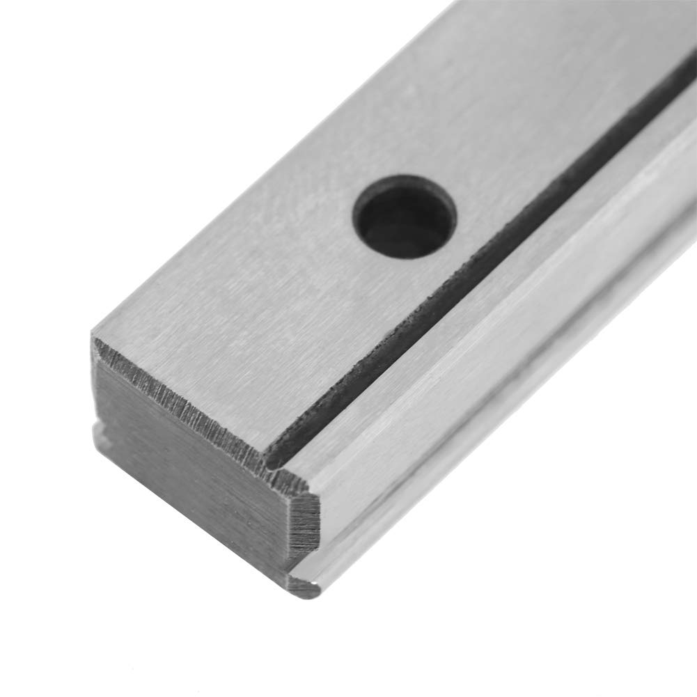 Mini guías lineales lineales, riel de guía de riel de 17.717 in con control deslizante MGN12H de 0.472 in, riel de guía lineal para medidores,