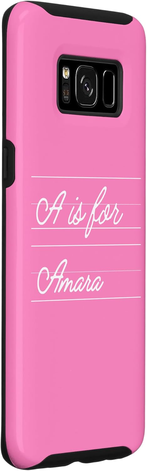 Galaxy S8 Personalized A is for Amara Name Student Kindergarten Girl Case