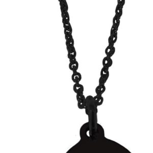 Stainless Steel Grandiose Griffin Floating Heart Tag Charm Pendant Necklace Stainless Steel Grandiose Griffin Floating Heart Tag Charm Pendant Necklace