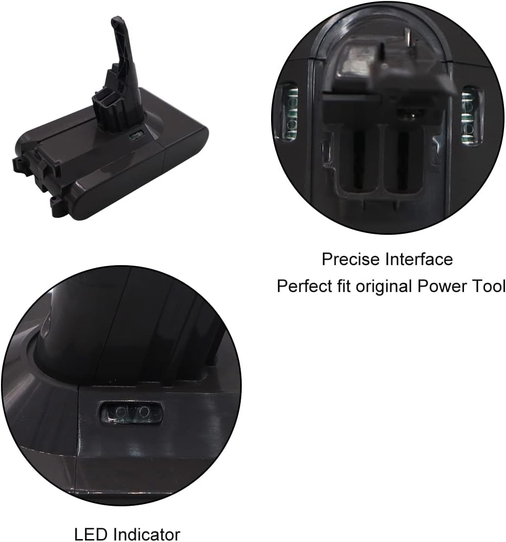 Batería 3000mAh 21.6V Compatible con V8 SV10 215681 967834-08 967834-05 Absolute Fluffy Animal Extra Colchón Trigger Motorhead