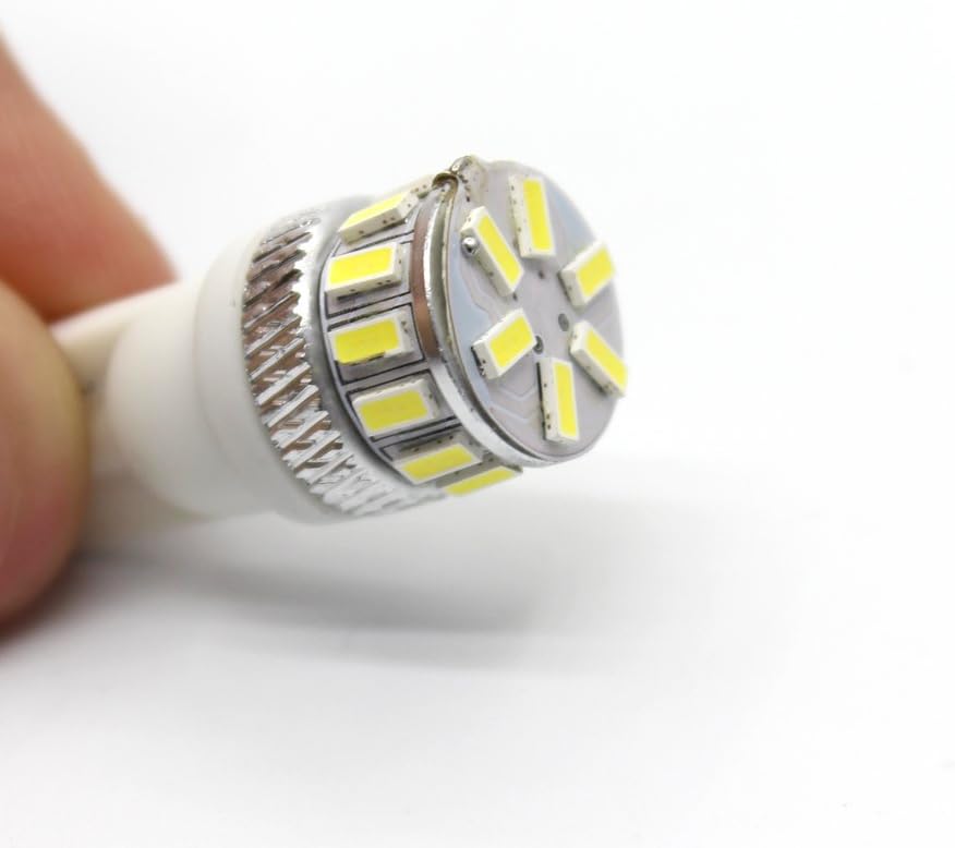 Alla Lighting 2 bombillas LED superbrillantes de 6000 K blanco W5W 2825 W5WLL 2825L 2825L marcador lateral delantero trasero tercer freno placa