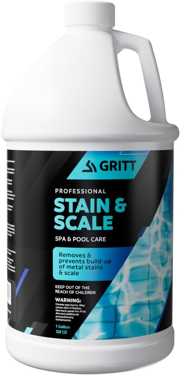 Gritt Commercial Control de manchas y incrustaciones de metal  Productos químicos para piscina, bañera de hidromasaje y spa para control de metales