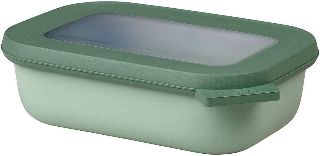 Mepal Multi Bowl Cirqula Rectangular – Recipiente de almacenamiento de alimentos con tapa – Adecuado como caja de almacenamiento hermética para el