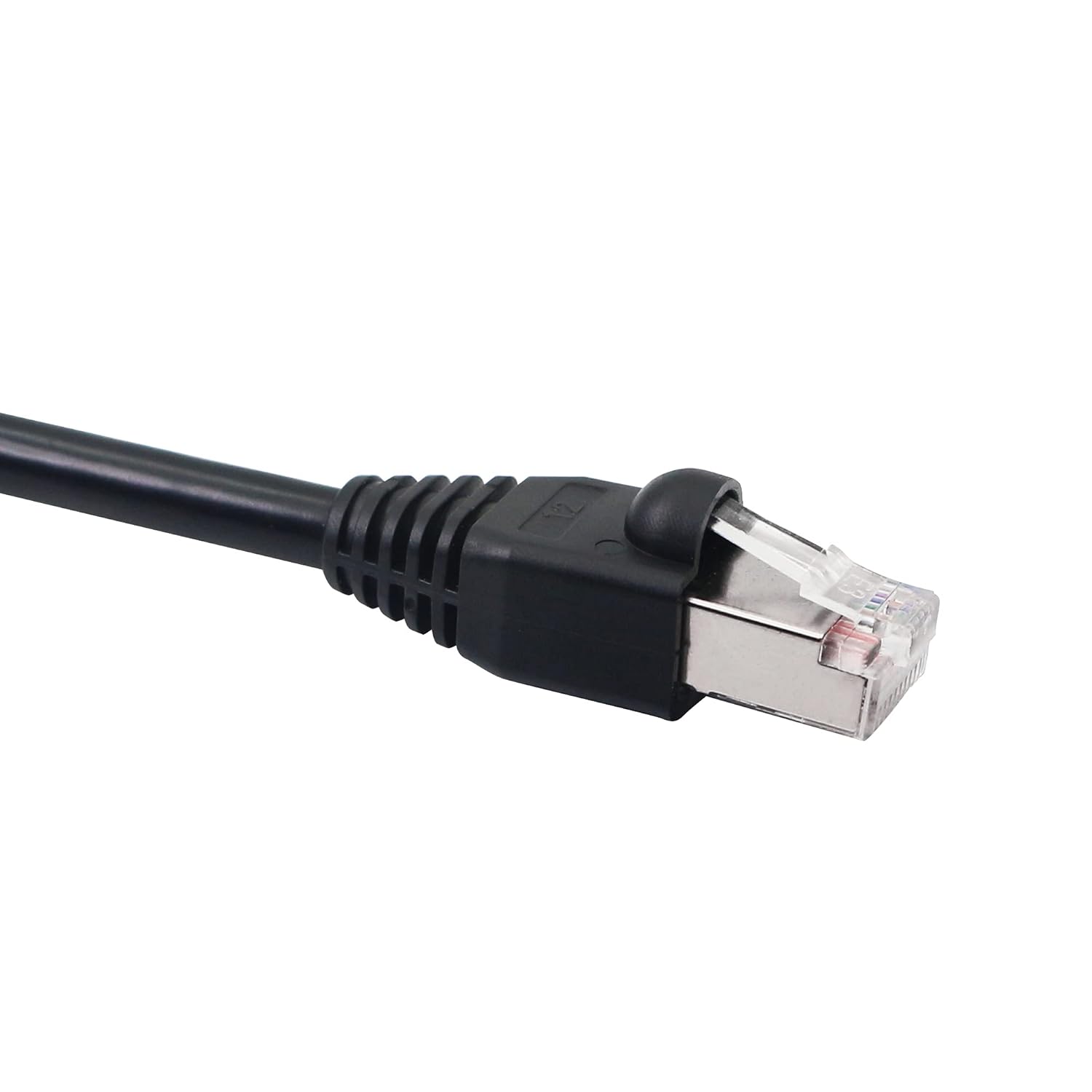 QIANRENON RJ50 10P10C Cat 5E 26AWG Cable macho a macho modular de cristal enchufe con conectores de blindaje para impresión láser Equipo de control