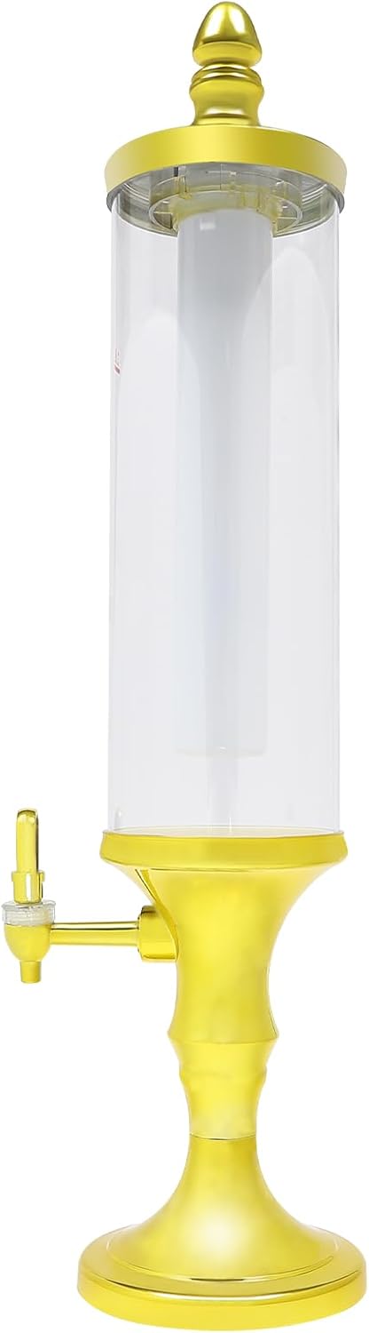 Dispensador de torre de cerveza de 3 litros con tubo de hielo y dispensador de cerveza de mesa ligera, 3.2 cuartos de galón 102 onzas, dispensador