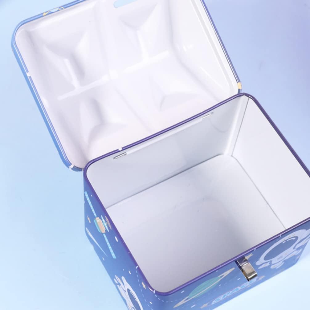 Beavorty Caja de 2 piezas de alcancía para ahorrar dinero, tarro de billetes de lata de dulces de Navidad para niños, tarro de dinero seguro para