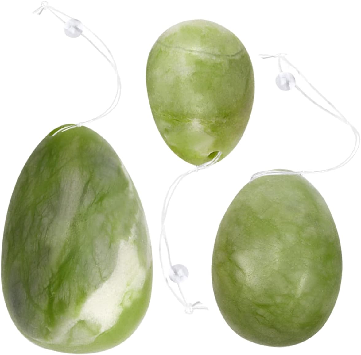 FERCAISH Juego de piedras de masaje de huevos, 3 piezas de piedra natural de masaje, bolas de liberación de ejercicio para el estrés para mujeres