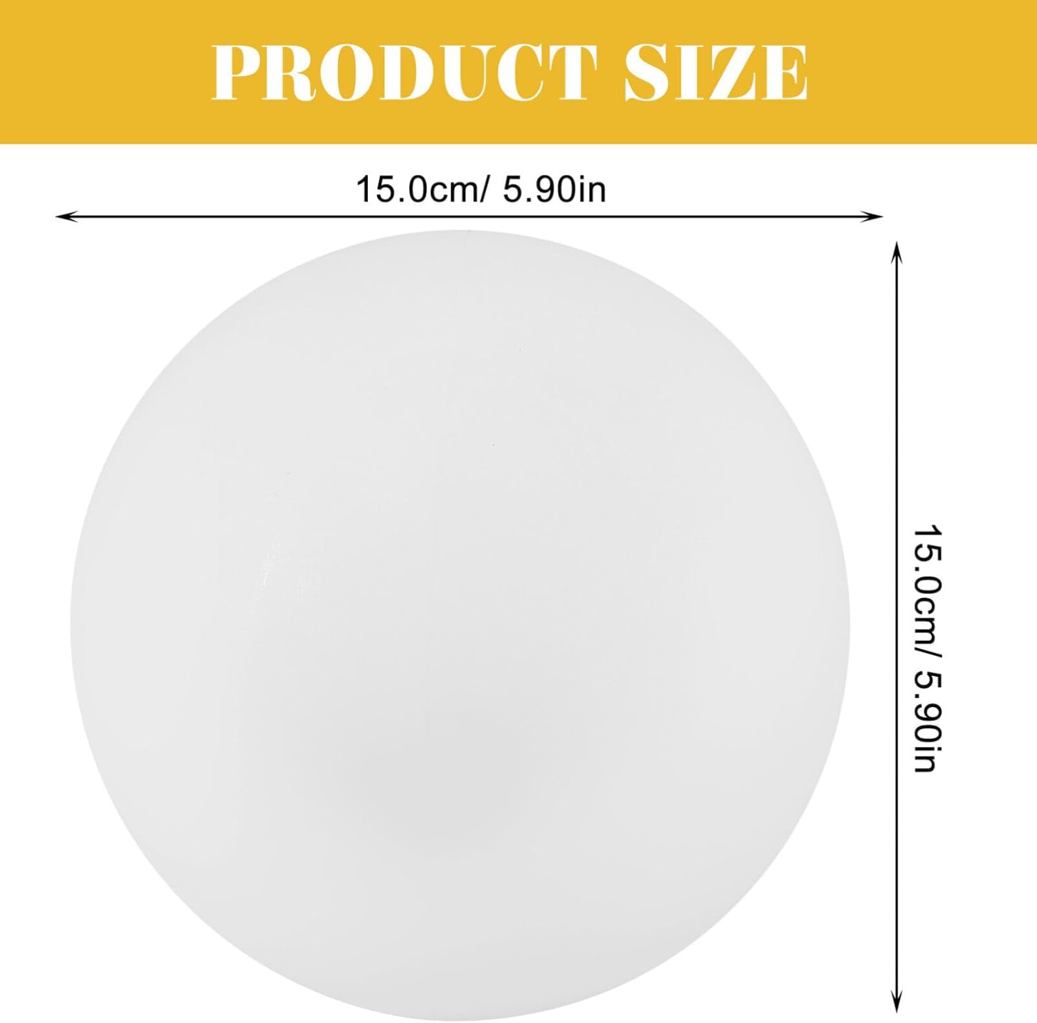 Baluue Lámpara acrílica blanca de 6 pulgadas, pantalla redonda para poste suave, repuesto para accesorios de pared de techo, postes de lámpara o