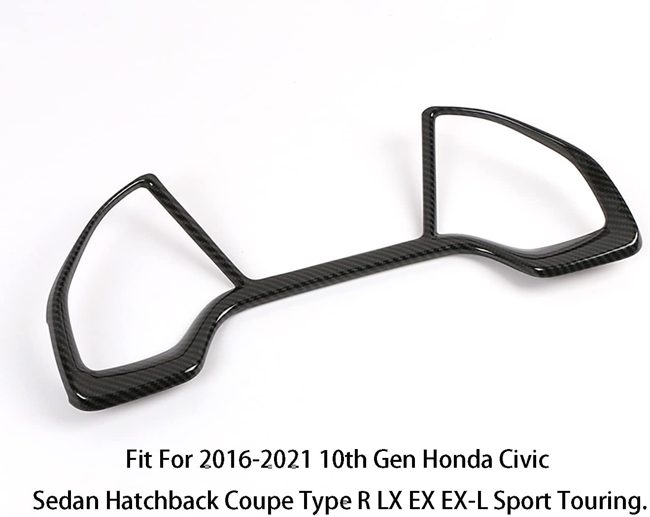 Accesorios de automóvil aptos para Honda 10 generación Civic 2016-2021 Interior tablero de instrumentos, marco, marco de cubierta (estilo de fibra