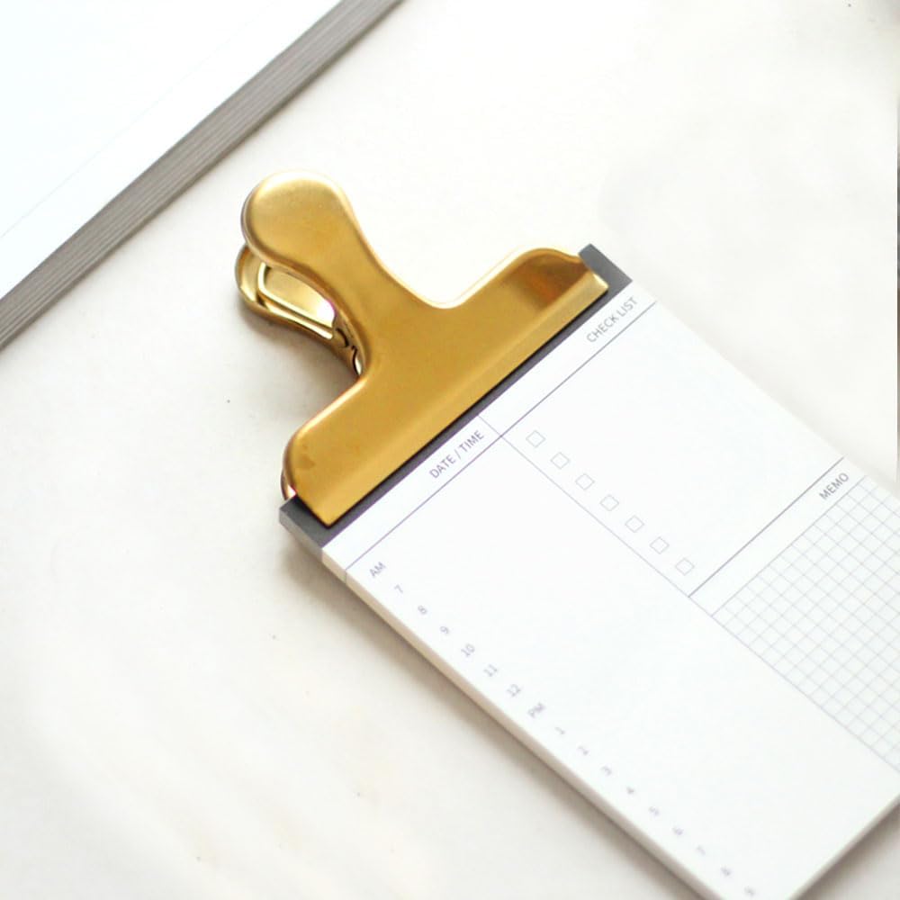 Clips para bolsa de chips, paquete de 8 clips grandes de acero inoxidable dorado para bolsa hermética, perfectos para cocina y oficina (paquete de 8
