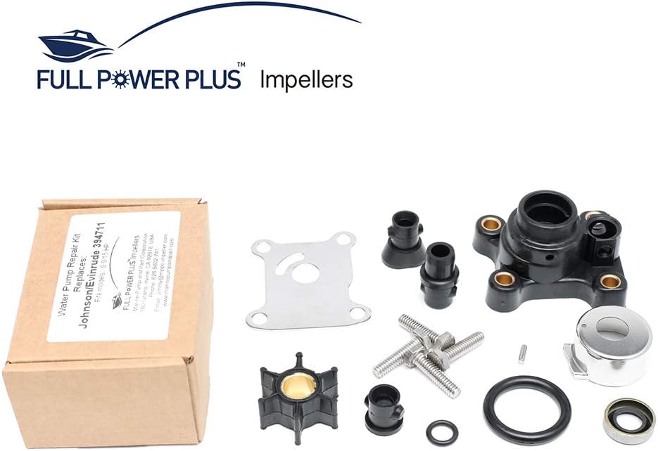 Full Power Plus Kit de impulsor para fueraborda Johnson Evinrude 8-15HP con carcasa 1974-UP 18-3327,394711