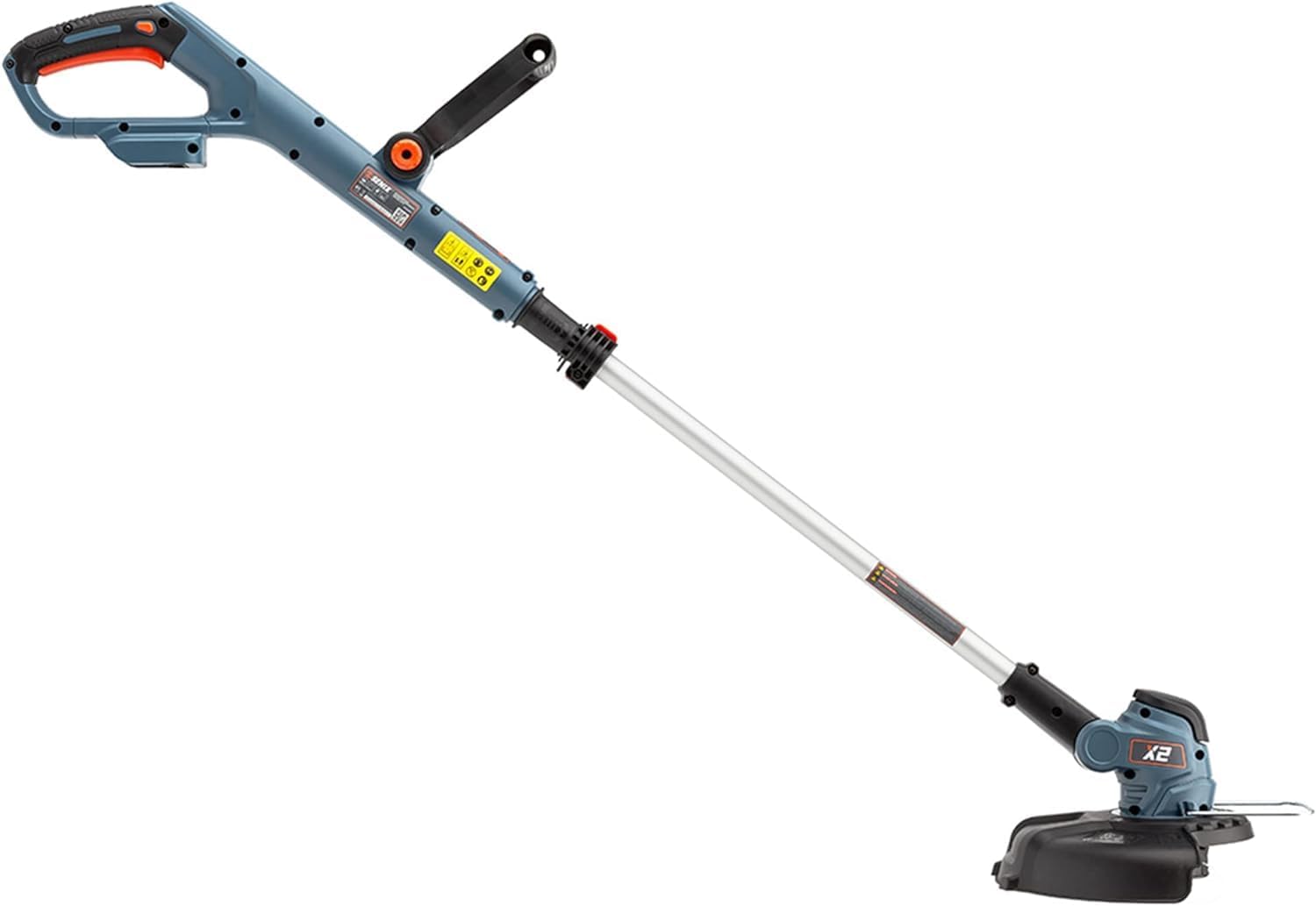 SENIX GTX2-M-0 20 voltios máximo* inalámbrico malezas, recortadora de césped y bordeadora, eje dividido desmontable, ancho máximo de corte de 10