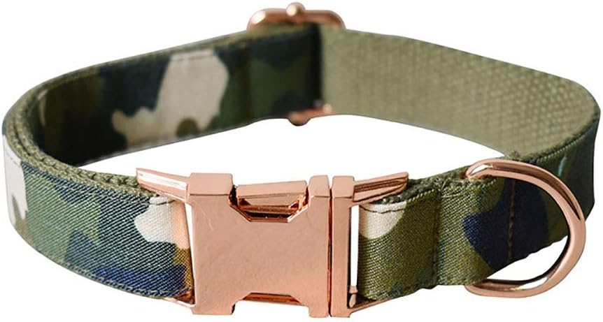 Love Dream Collar de perro con corbatín, collar de perro de camuflaje resistente con hebilla de metal de liberación rápida, collares de perro