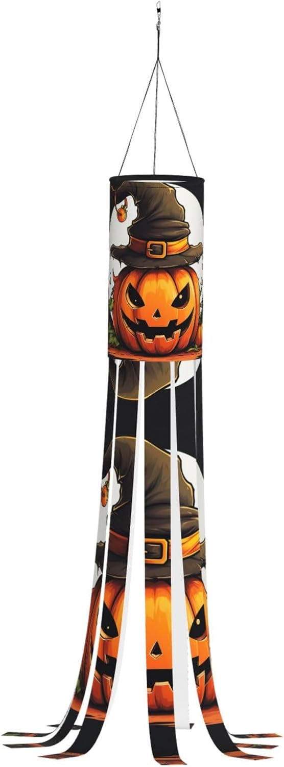 SSIMOO Linda calabaza de Halloween para colgar en exteriores, patio, césped, jardín, fiesta, decoración para colgar