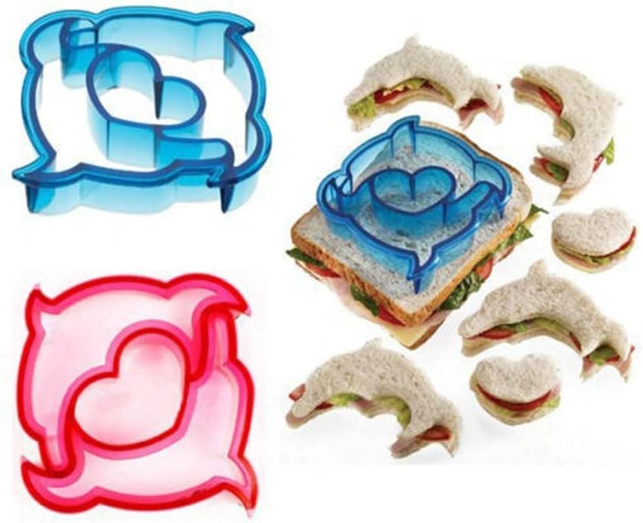 Paquete de 6 cortadores de sándwich y removedor de forma de corteza de pan para niños, formas de animales, moldes de pan, molde para tostadas,