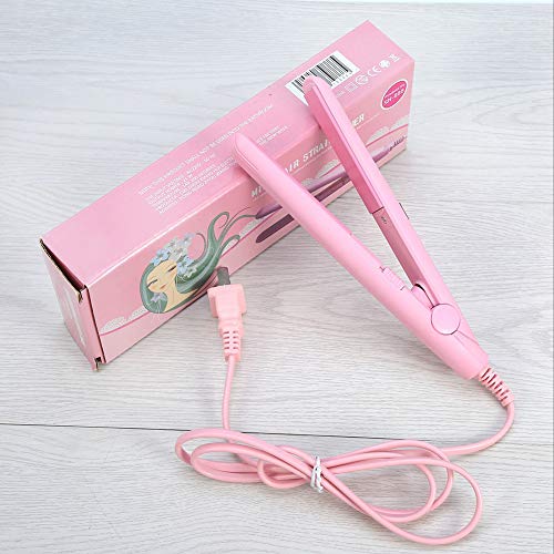 2 en 1 Mini plancha de pelo 4 colores cerámica turmalina ajuste temperatura temperatura belleza plancha plana calefacción rizador para peinar el