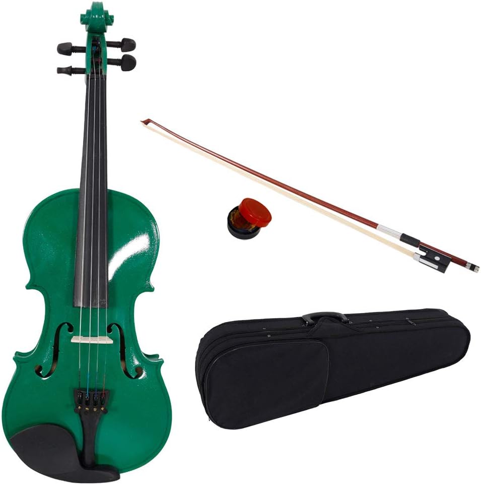 Juego de violín acústico 44, hecho a mano, violín acústico para estudiantes, paquete para principiantes, estuche de transporte, arco y colofonia