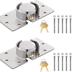 Paquete de 2 candados para puerta de furgoneta con llave igual, cerrojo de acero sólido de 2.874 in, cerradura de puerta de garaje, tuerca de Paquete de 2 candados para puerta de furgoneta con llave igual, cerrojo de acero sólido de 2.874 in, cerradura de puerta de garaje, tuerca de