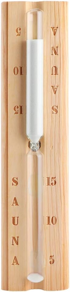 Fydun Reloj de arena de madera para sauna de 15 minutos, temporizador de arena, reloj de cuenta regresiva, accesorio para sauna y sala de spa para